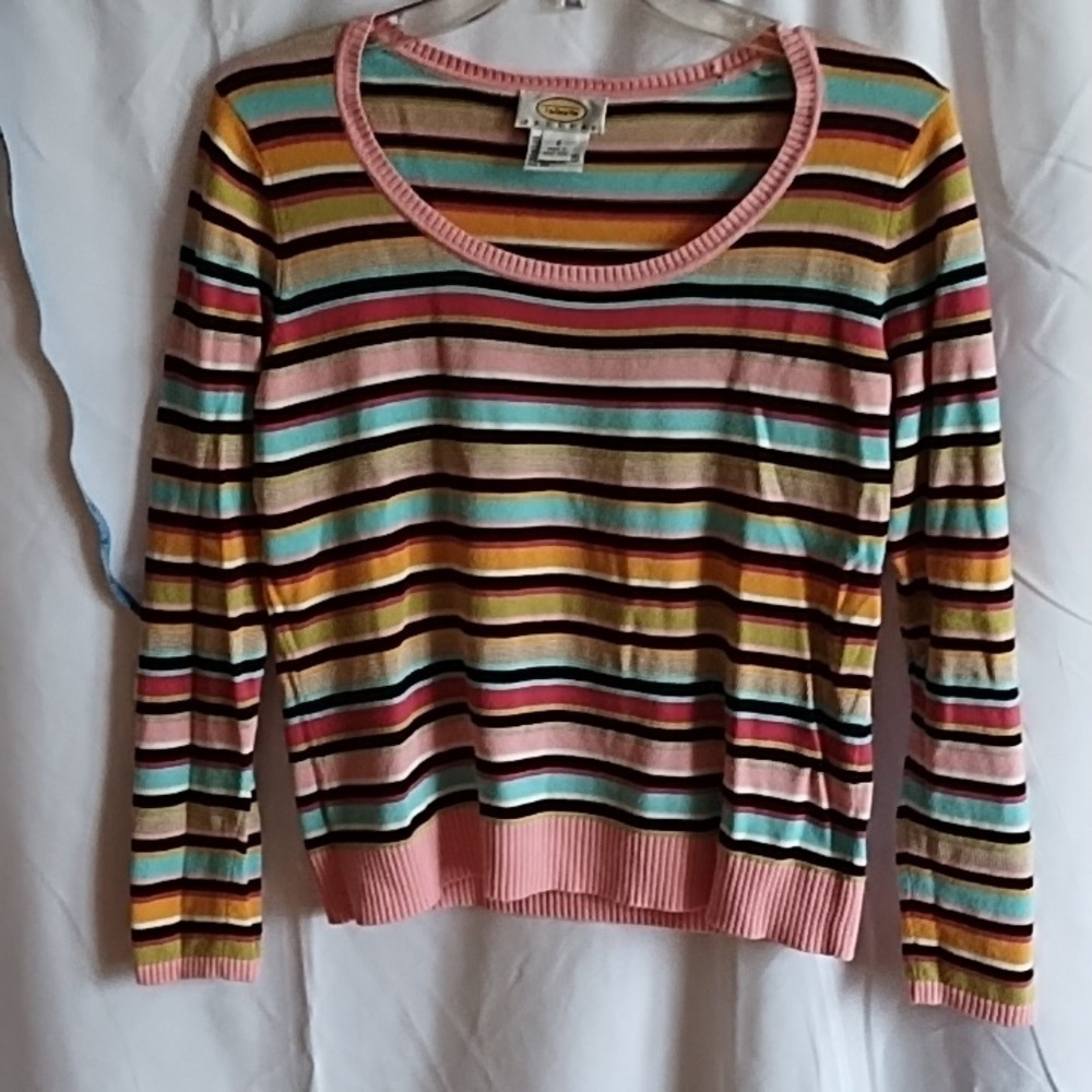 Talbots striped sweater 6 P